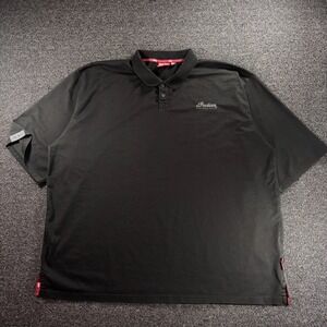 Indian Motorcycle Polo Shirt Mens 3XL Black Short Sleeve Embroidered Logo Biker